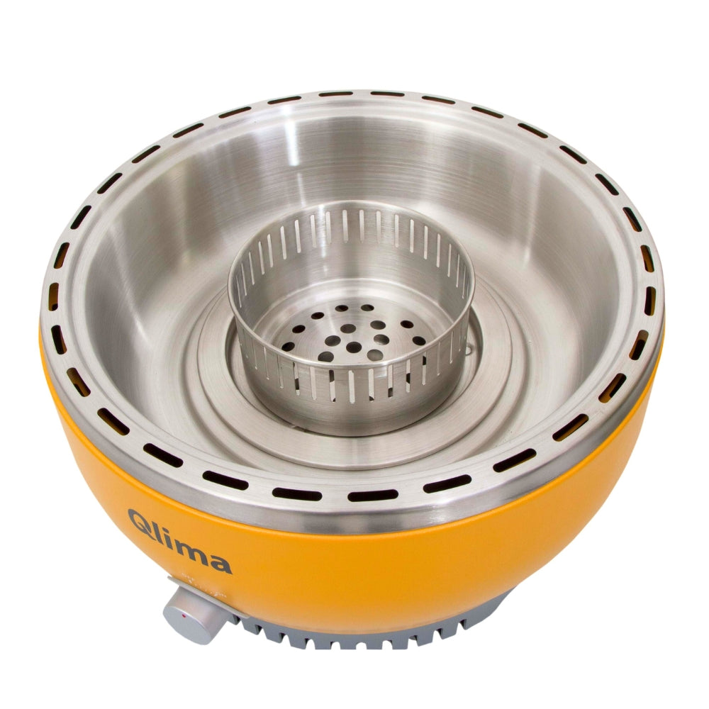 BARBECUE PORTATILE A CARBONE QLIMA NJOY 1007 GIALLO