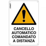 CARTELLO CANCELLO AUTOMATICO C.D. 20x 30 ALLUMINIO
