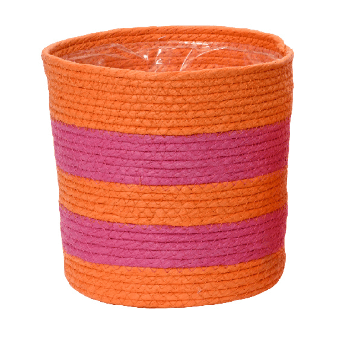 CESTA CORDA D21CM ARANCIO/ROSA