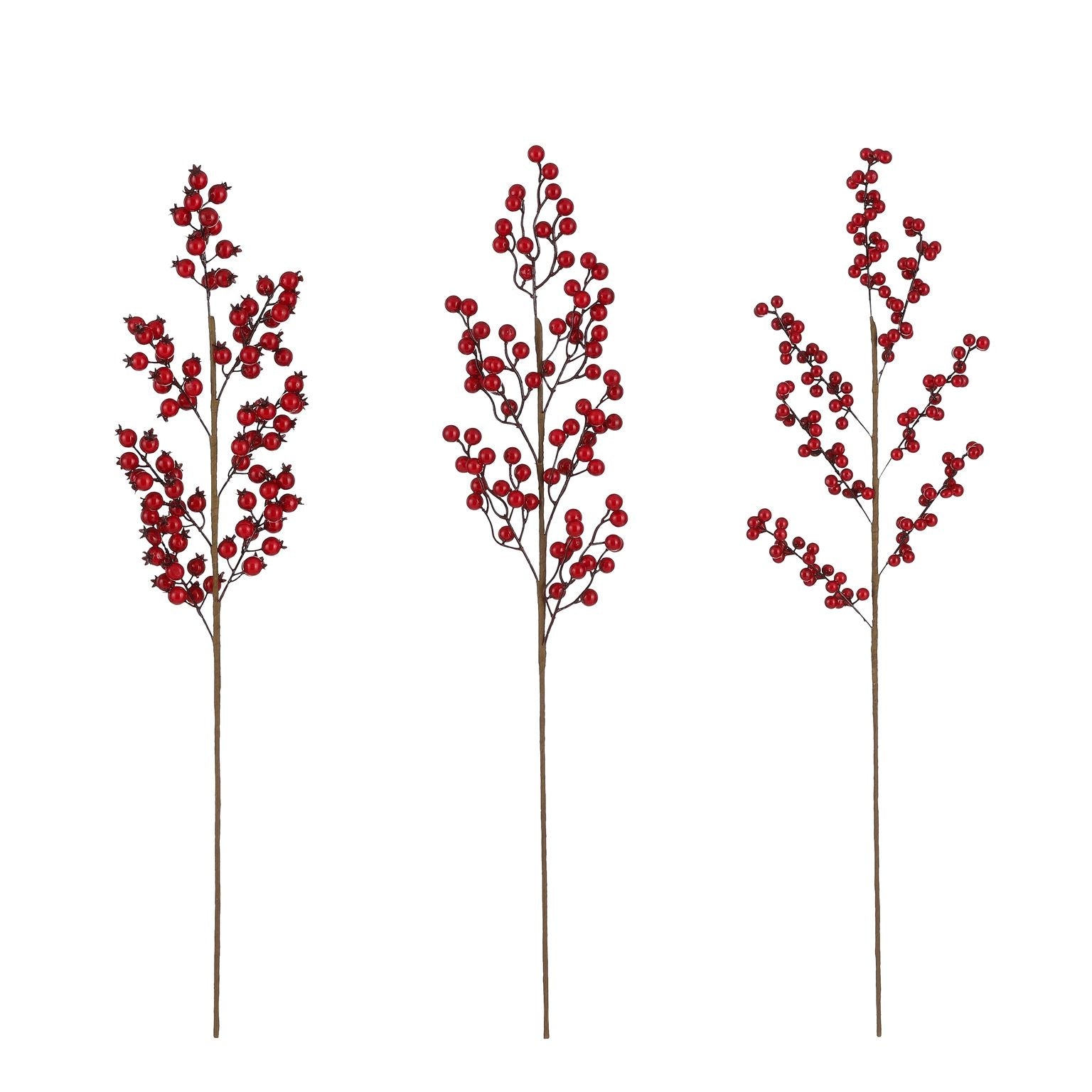 MICA Decorations Rami con bacche rosse 80x10x4 cm Assortito