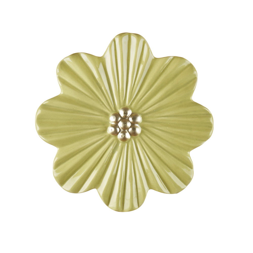 VASCHETTA UMIDIFICATORE IN CERAMICA FIORE VERDE