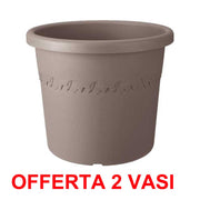 OFFERTA 2 VASO ALGARVE CILINDRO WHEELS 48CM TERRA