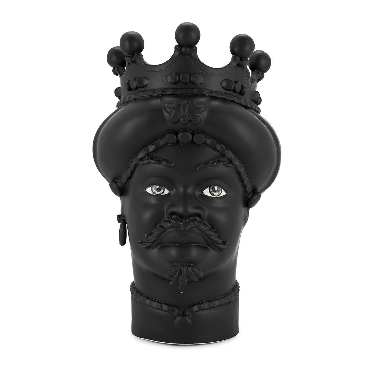 VASO TESTA DI MORO MAN ALL BLACK 45 CM VERUS BY ABHIKA