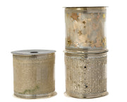 Nastro decorativo glitter con stelle lunghezza 270 cm altezza 6,3 cm champagne Peraga Christmas