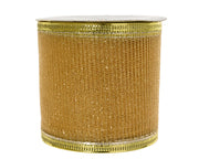 Nastro decorativo glitter con stelle lunghezza 270 cm altezza 6,3 cm oro Peraga Christmas
