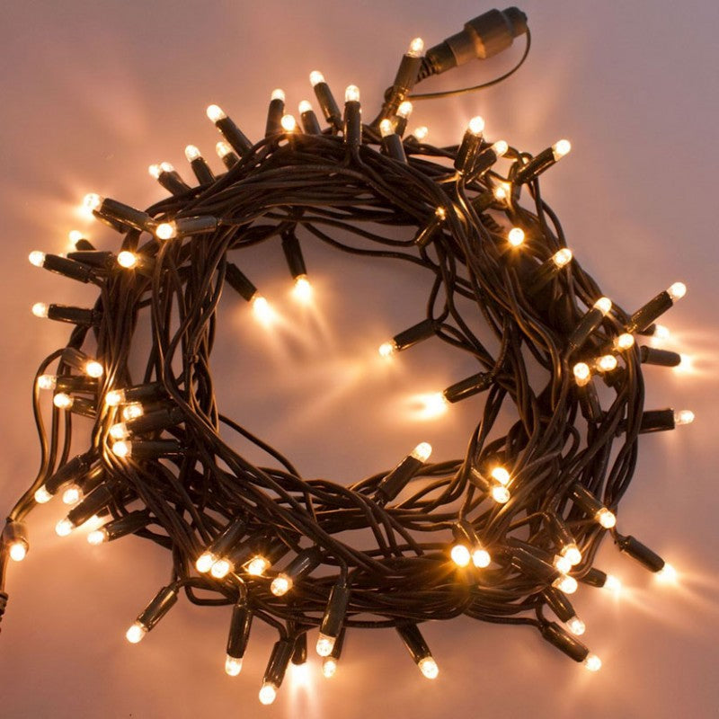LUCI DI NATALE COLLEGABILI 120 MAXILED BIANCO CALDO 1,5+10M