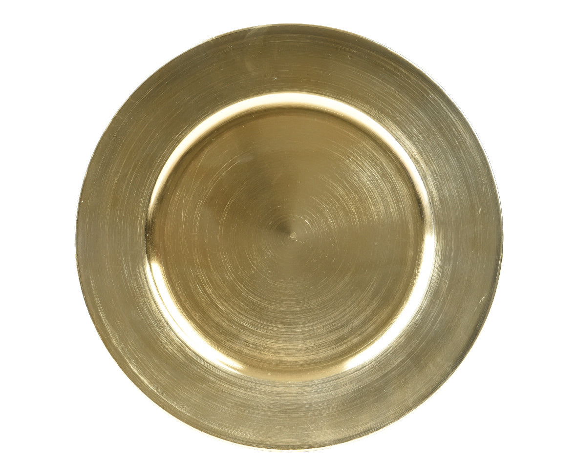 PIATTO DECORATIVO IN PLASTICA, Ø 33 CM, ORO