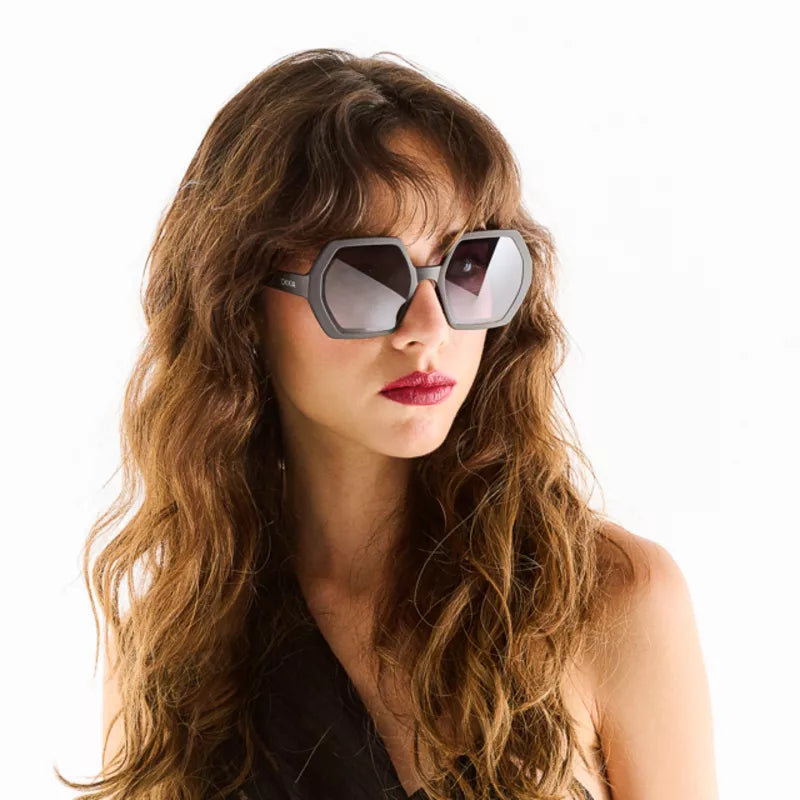 OCCHIALE DA SOLE PREMIUM ESAGONALE EMMA NERO