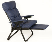 SDRAIO POLTRONA CUSCINO ECOPELLE BLU