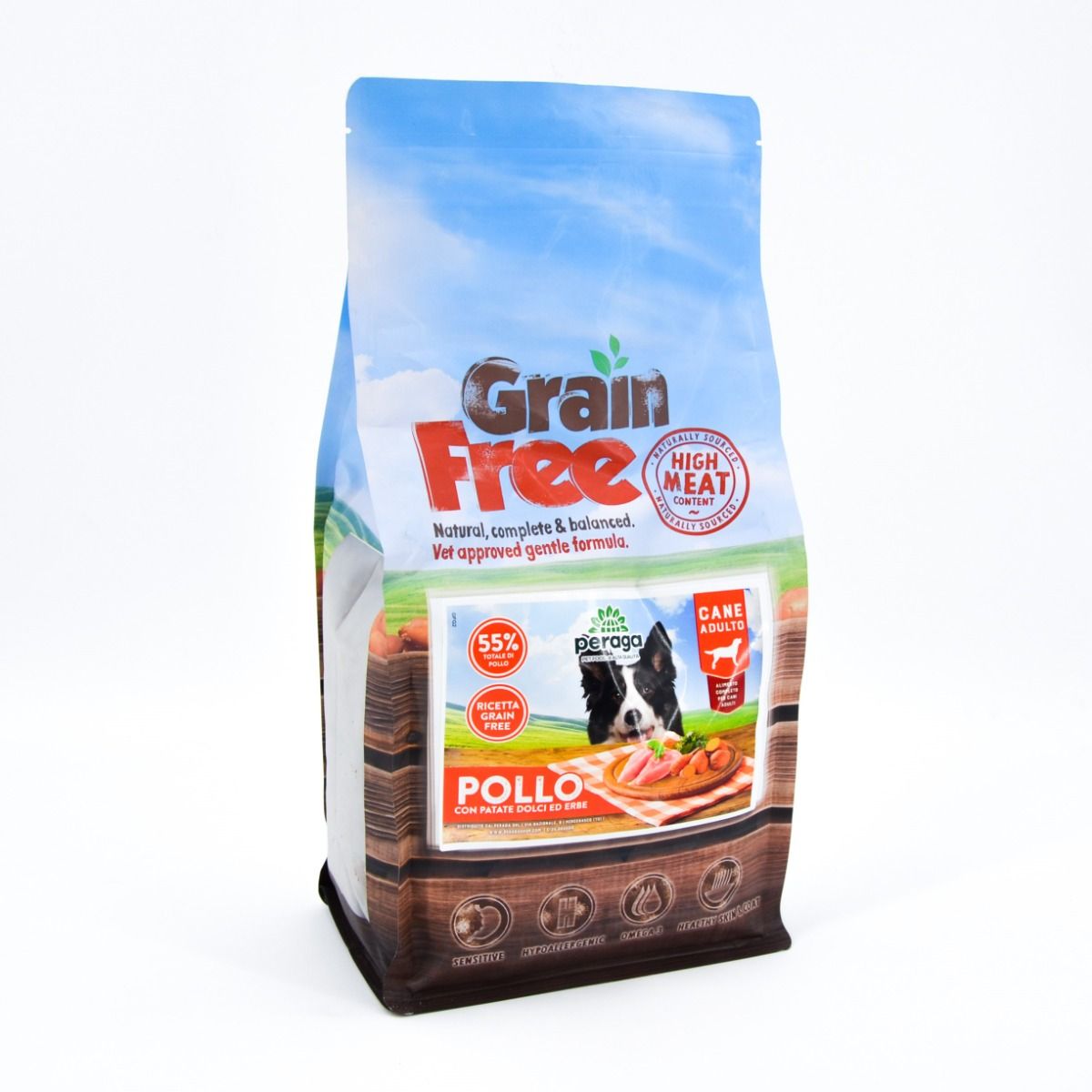 CROCCHETTE PERAGA GRAIN FREE PER CANE ADULTO 6KG POLLO