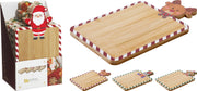 Vassoio natalizio in bambù 15 x 25 cm modello assortito PERAGA CHRISTMAS