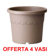OFFERTA 4 VASO ALGARVE CILINDRO 30CM TAUPE