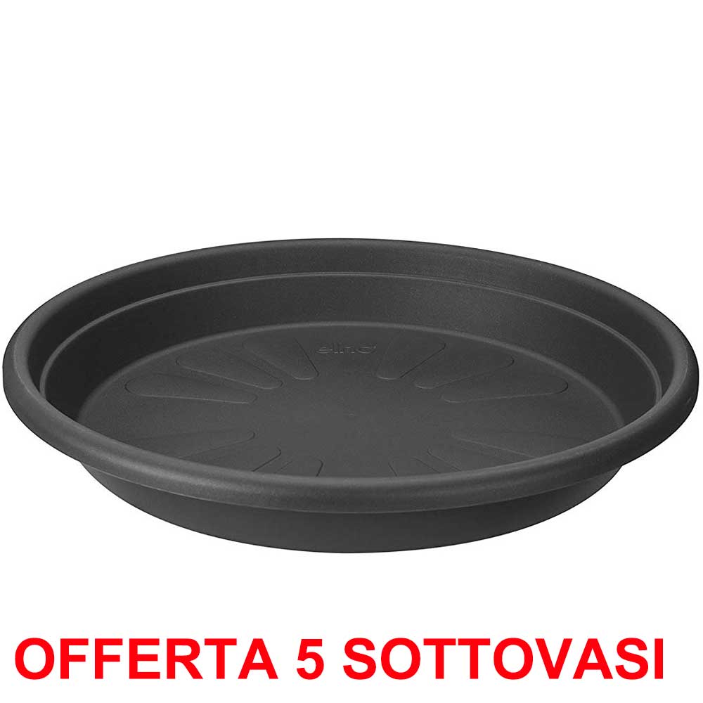 OFFERTA 5 SOTTOVASO UNIVERSAL SAUCER ROUND 17CM ANTRACITE