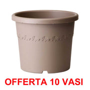 OFFERTA 10 VASO ALGARVE CILINDRO 35CM TAUPE