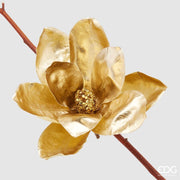 CLIP CON FIORE MAGNOLIA ORO 20CM