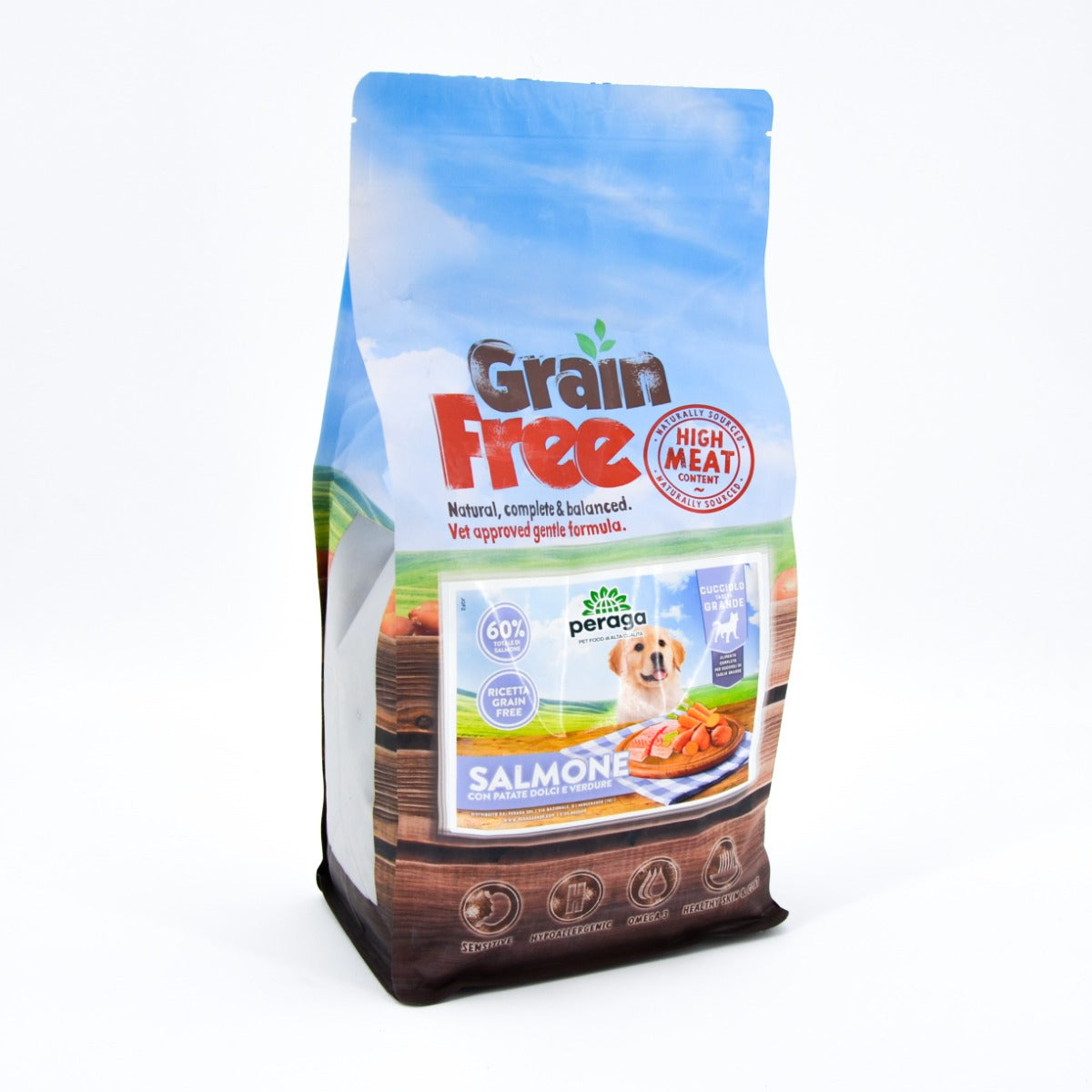 CROCCHETTE PERAGA GRAIN FREE PER CANE CUCCIOLO TAGLIA GRANDE 2KG SALMONE