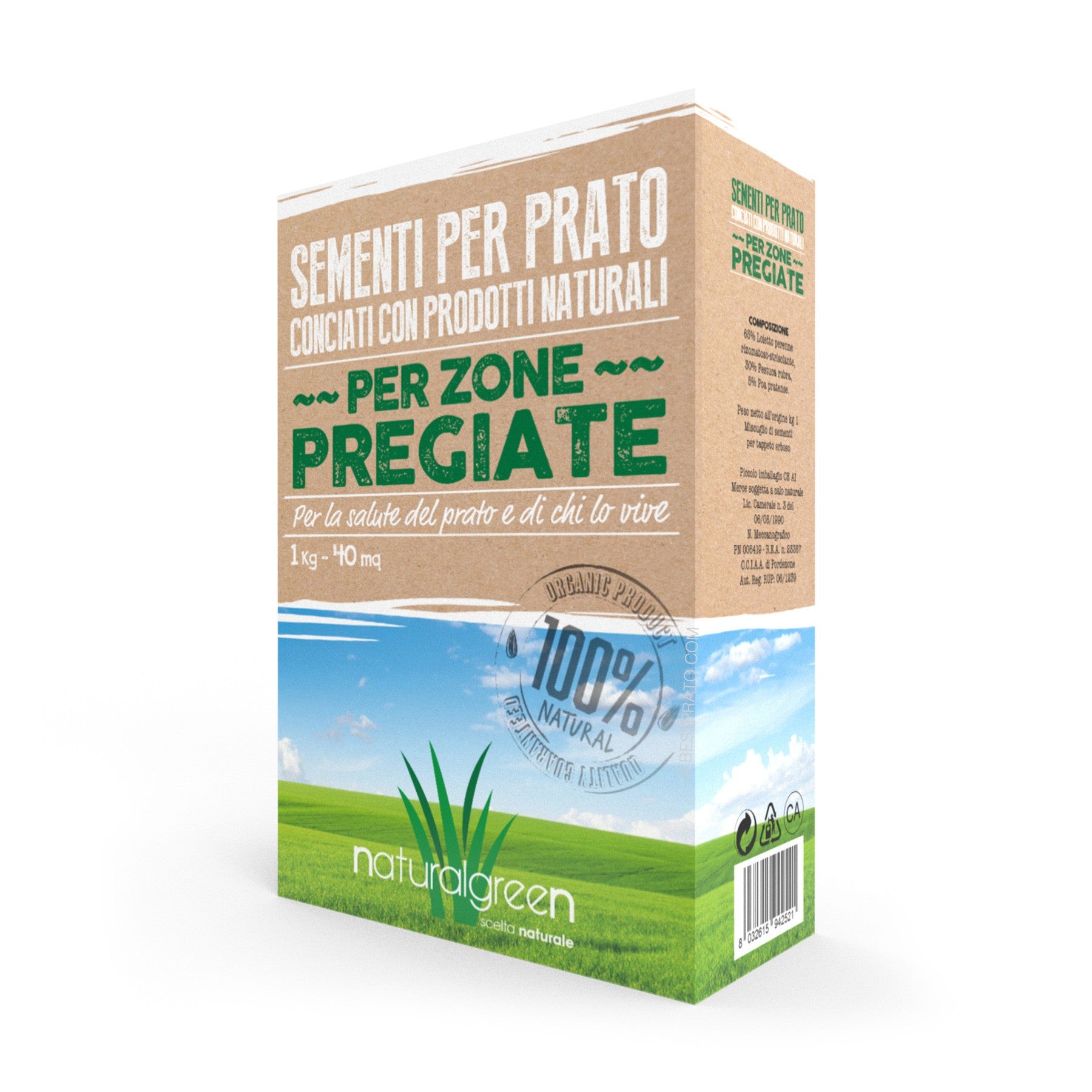 SEMENTI PER PRATO NATURALGREEN ZONE PREGIATE 1KG