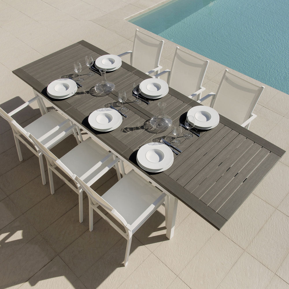TAVOLO CARLOS ALLUNGABILE 200/280X100X75 CM BIANCO/TORTORA