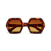 OCCHIALE DA SOLE ESAGONALE MODELLO EMMA CLASSIC HAVANA