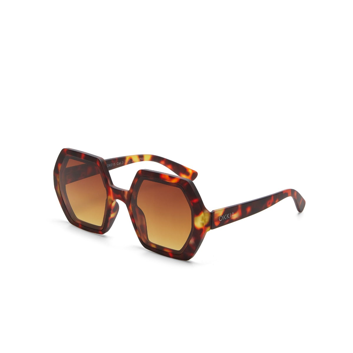 OCCHIALE DA SOLE ESAGONALE MODELLO EMMA CLASSIC HAVANA