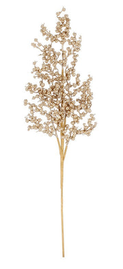 DECORAZIONE NATALIZIA, RAMO GAYNOR CON BACCHE ORO, H70CM