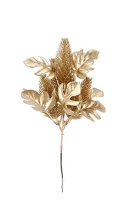 DECORAZIONE NATALIZIA, RAMO ISIDORE ORO, H24CM