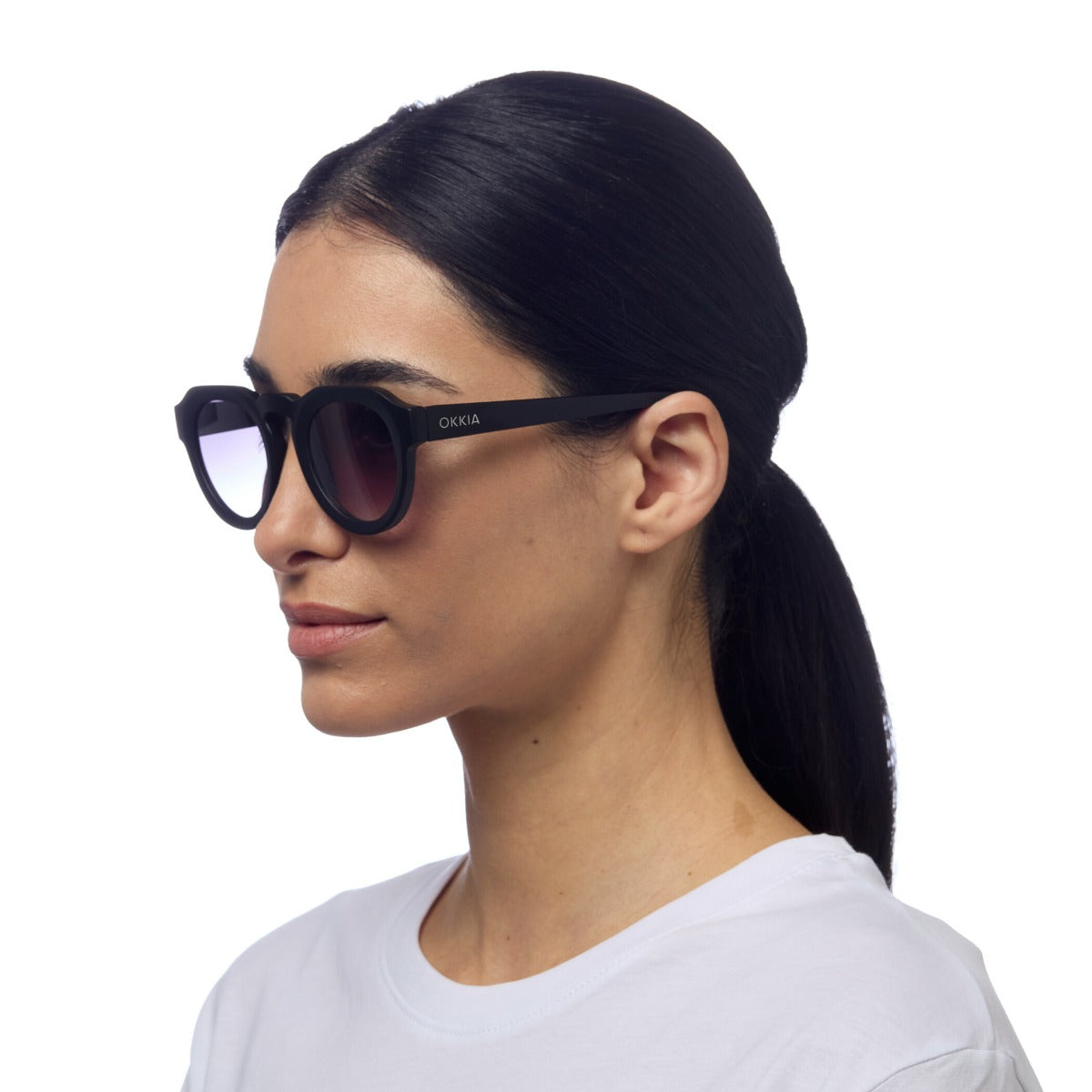 OCCHIALI DA SOLE ZENO ROUND BLACK