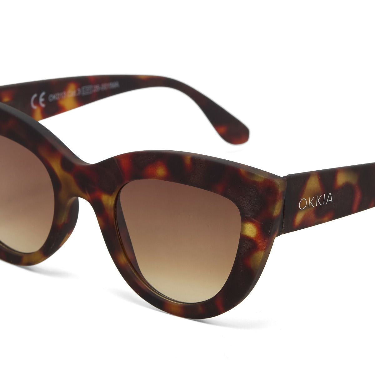 OCCHIALE DA SOLE CLAUDIA BIG CAT EYE CLASSIC HAVANA OKKIA
