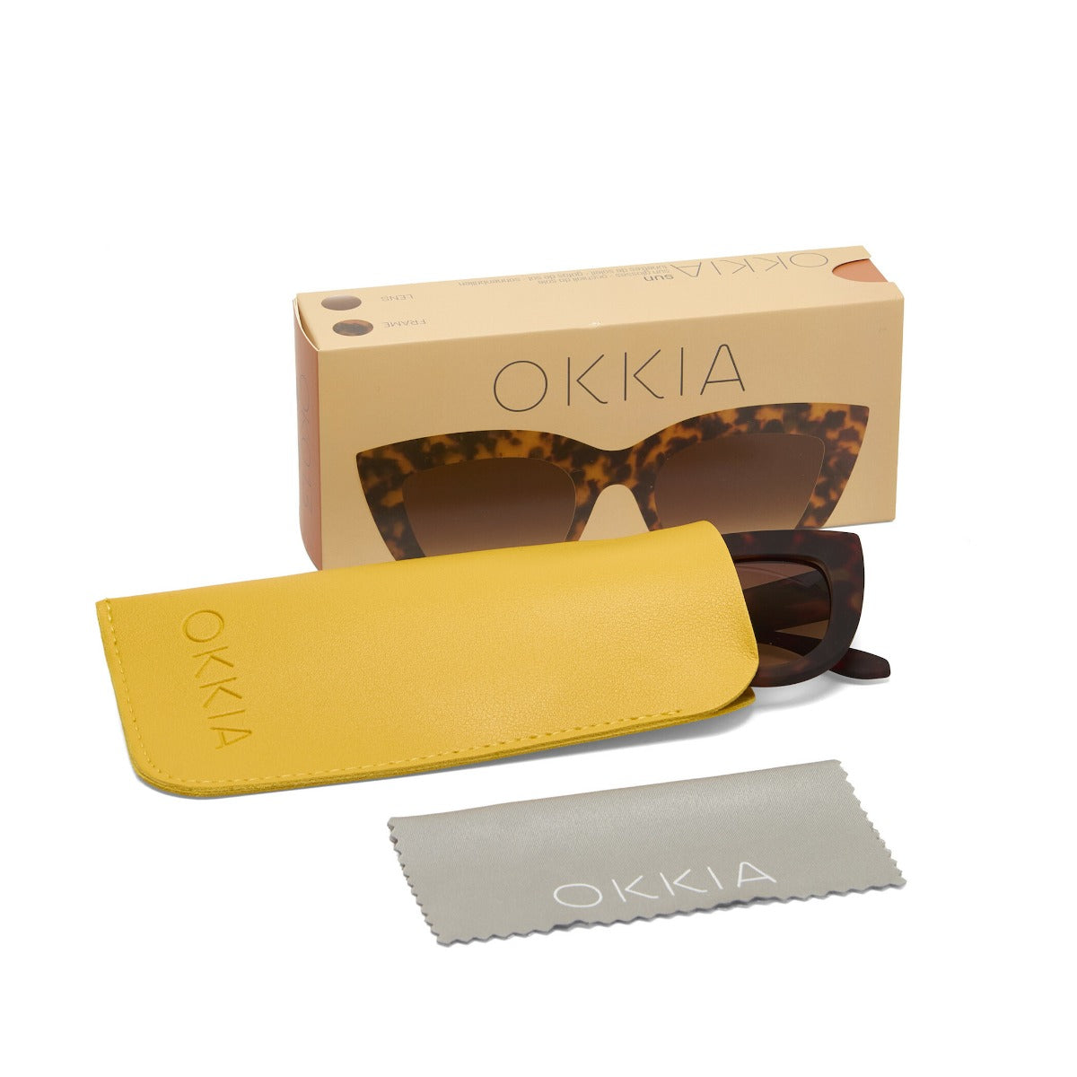 OCCHIALE DA SOLE CLAUDIA BIG CAT EYE CLASSIC HAVANA OKKIA