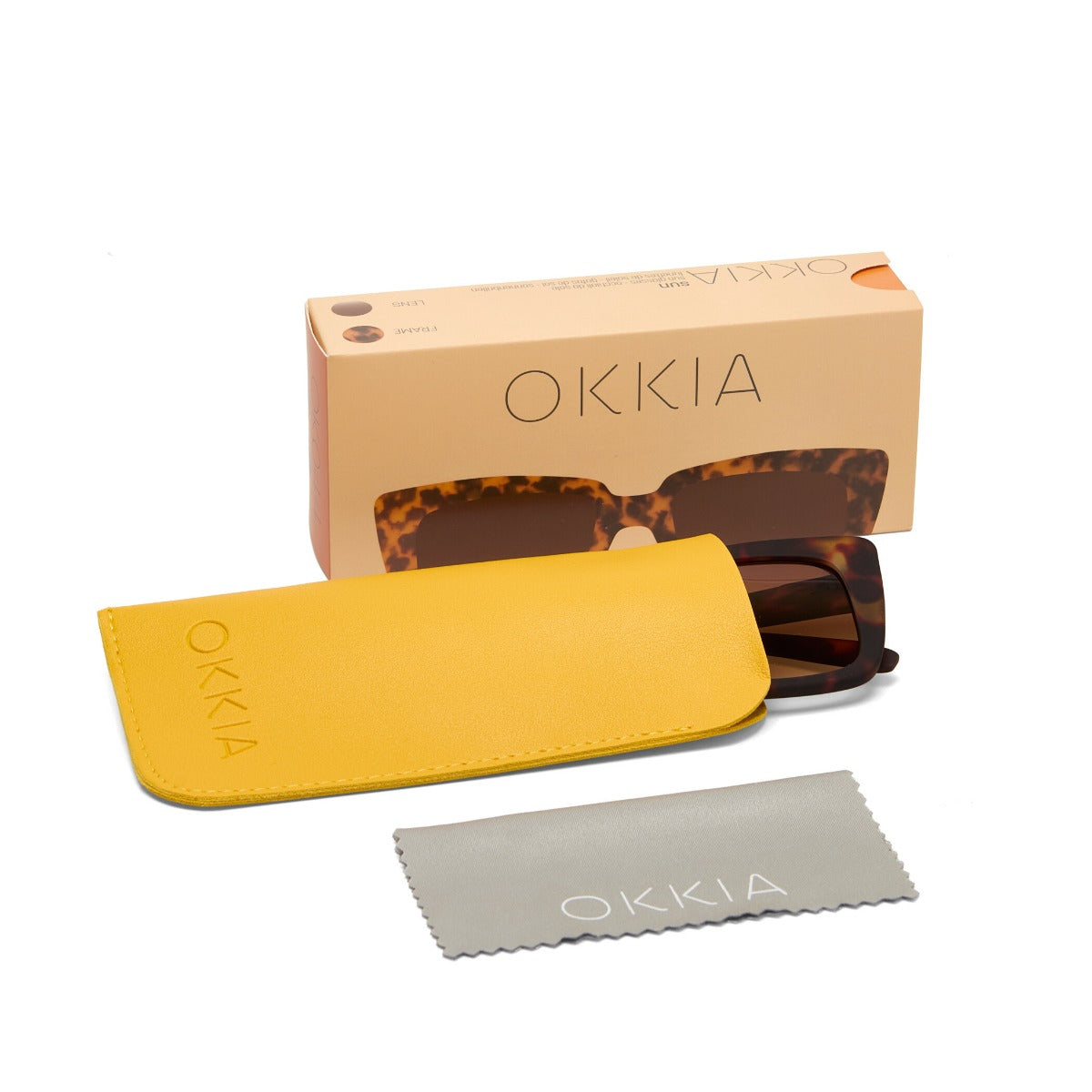 OCCHIALE DA SOLE MODELLO ELBA CLASSIC HAVANA OKKIA
