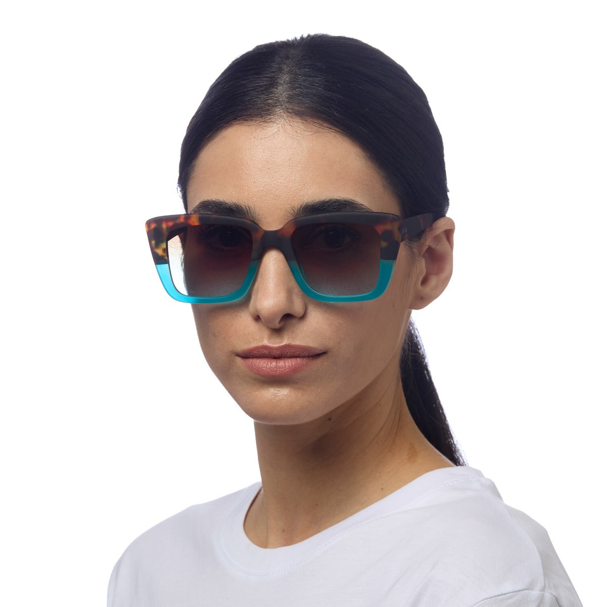 OCCHIALE DA SOLE MODELLO ELBA HAVANA E BLUE OKKIA