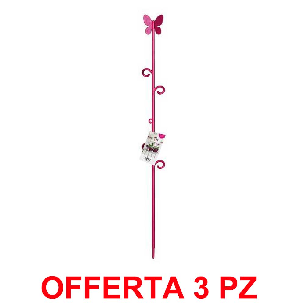 OFFERTA 3 SUPPORTI DECORATIVO PER ORCHIDEE ORCHIDECO BUTTERFLY CILIEGIA