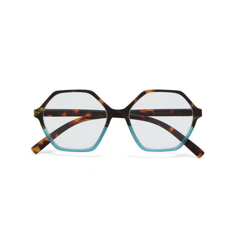 OKKIA Occhiali da Lettura Venezia Soft Touch Spring +2.00 Havana e Blu