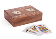 Scatola Decorativa Carte Fortune Legno 15,5x12x4,3h Marrone Bizzotto