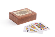 Decorazione Carte Fortune Legno 10,8x8,5x4h Marrone Bizzotto