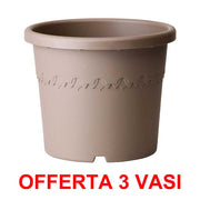 OFFERTA 3 VASO ALGARVE CILINDRO 21CM TAUPE