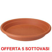 OFFERTA 5 SOTTOVASO UNIVERSAL SAUCER ROUND 17CM TERRA