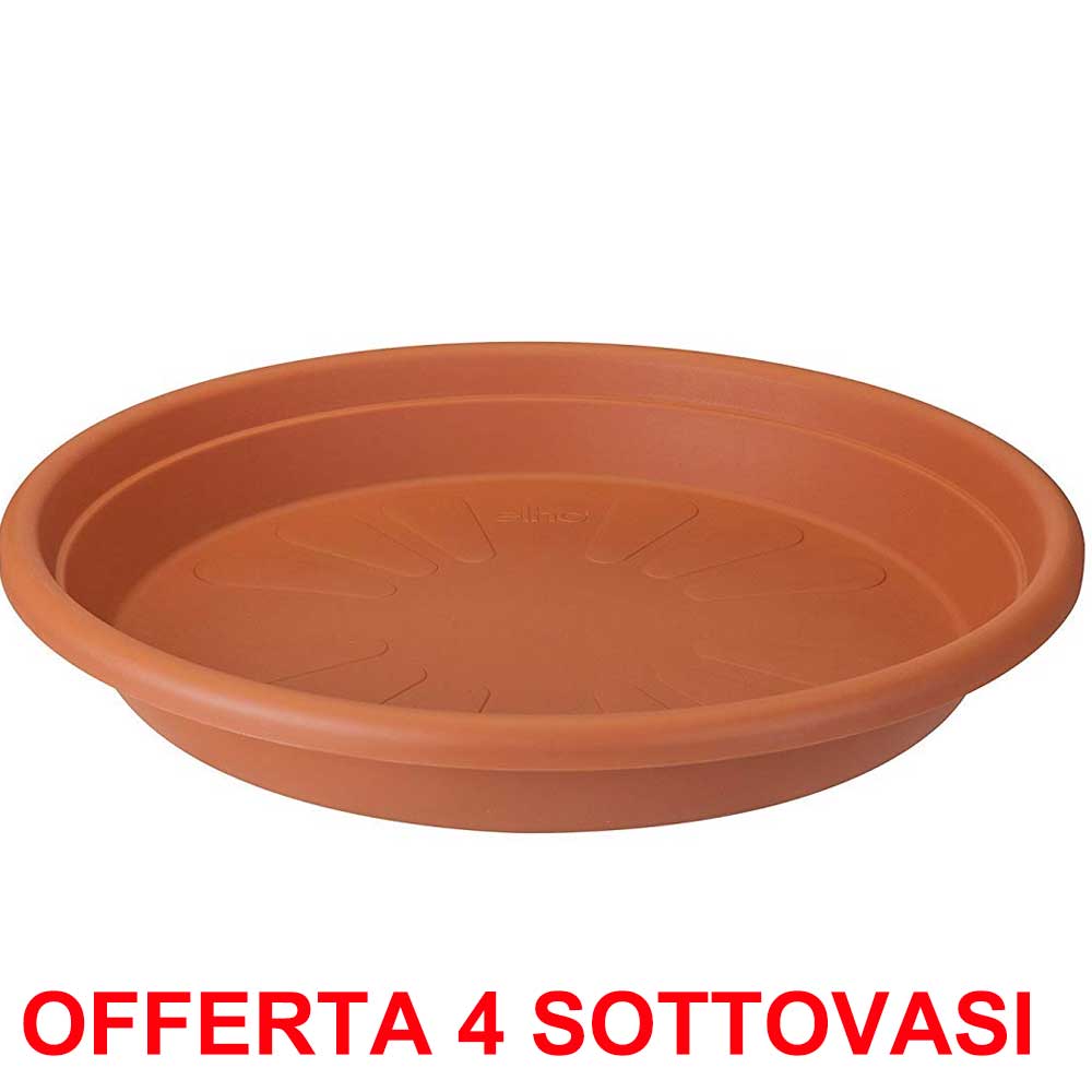 OFFERTA 4 SOTTOVASO UNIVERSAL SAUCER ROUND 25CM TERRA