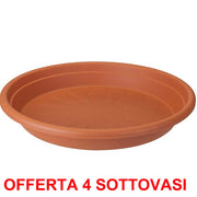 OFFERTA 4 SOTTOVASO UNIVERSAL SAUCER ROUND 25CM TERRA