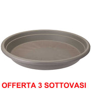 OFFERTA 3 SOTTOVASO UNIVERSAL SAUCER ROUND 30CM TAUPE