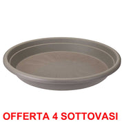 OFFERTA 4 SOTTOVASO UNIVERSAL SAUCER ROUND 35CM TAUPE