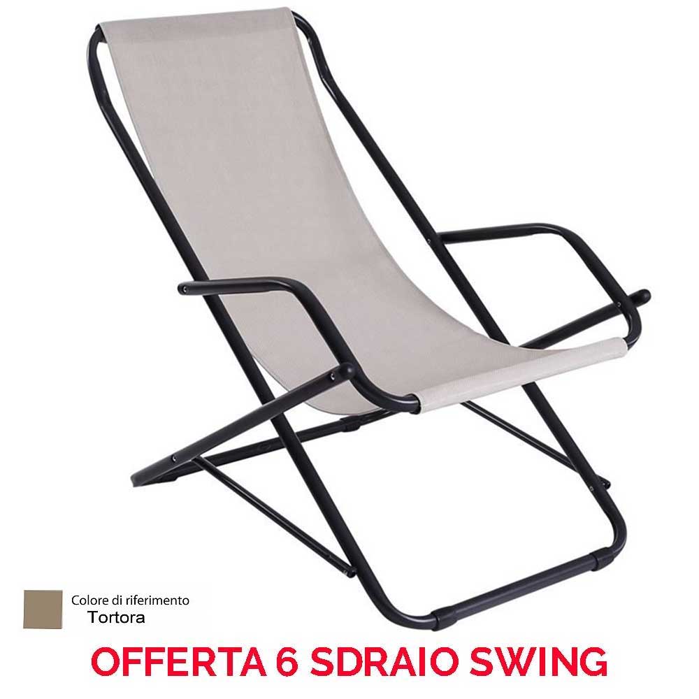 OFFERTA 6 SEDIE A SDRAIO BASCULANTE SWING COLORE A SCELTA