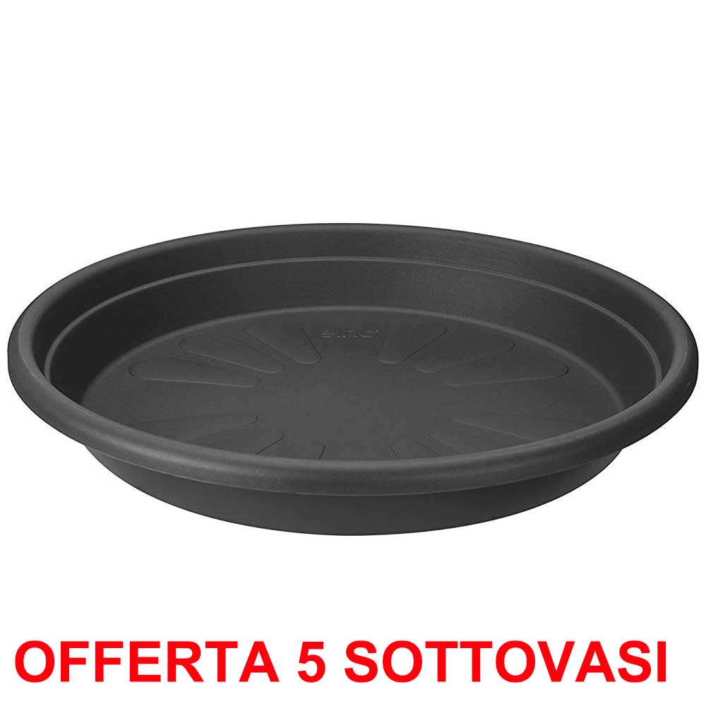 OFFERTA 5 SOTTOVASO UNIVERSAL SAUCER ROUND 13CM ANTRACITE