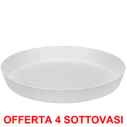 OFFERTA 4 SOTTOVASO LOFT URBAN SAUCER ROUND 14 WHITE