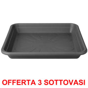 OFFERTA 3 SOTTOVASO UNIVERSAL SAUCER SQUARE 25CM ANTRACITE