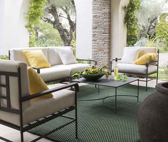 SALOTTO DA GIARDINO TOSCANA COMPLETO DI CUSCINERIA