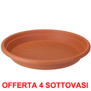 OFFERTA 4 SOTTOVASO UNIVERSAL SAUCER ROUND 35CM TERRA