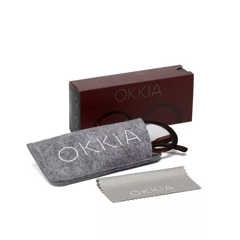 OCCHIALE DA LETTURA MODELLO LAURA COLORE BLACK GRAD.+2.00 OKKIA