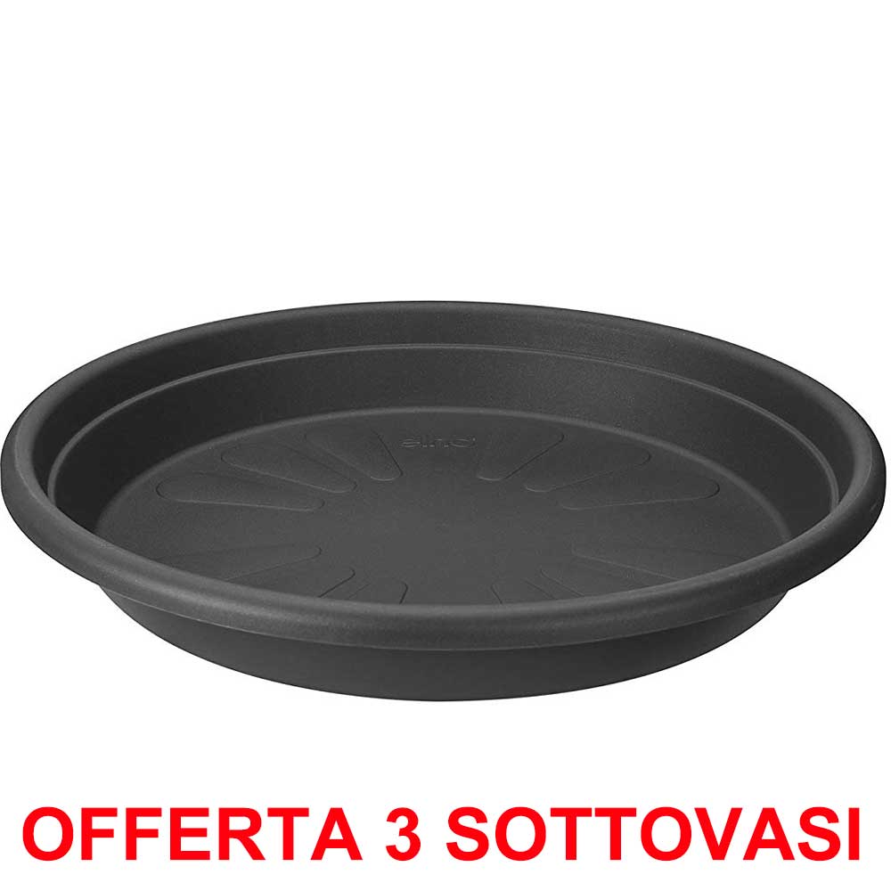 OFFERTA 4 SOTTOVASO UNIVERSAL SAUCER ROUND 40CM ANTRACITE