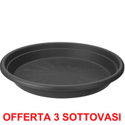 OFFERTA 4 SOTTOVASO UNIVERSAL SAUCER ROUND 40CM ANTRACITE
